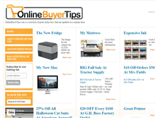 Tablet Screenshot of onlinebuyertips.com